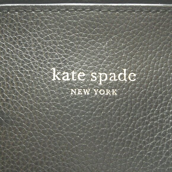 Kate Spade New York Eva Medium Top Zip Satchel Black Pebbled leather| Crossbody - Picture 5 of 13